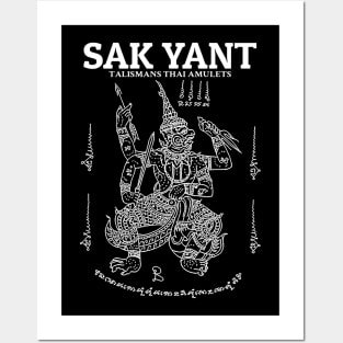 Classic Muay Thai Sak Yant Tattoo Posters and Art